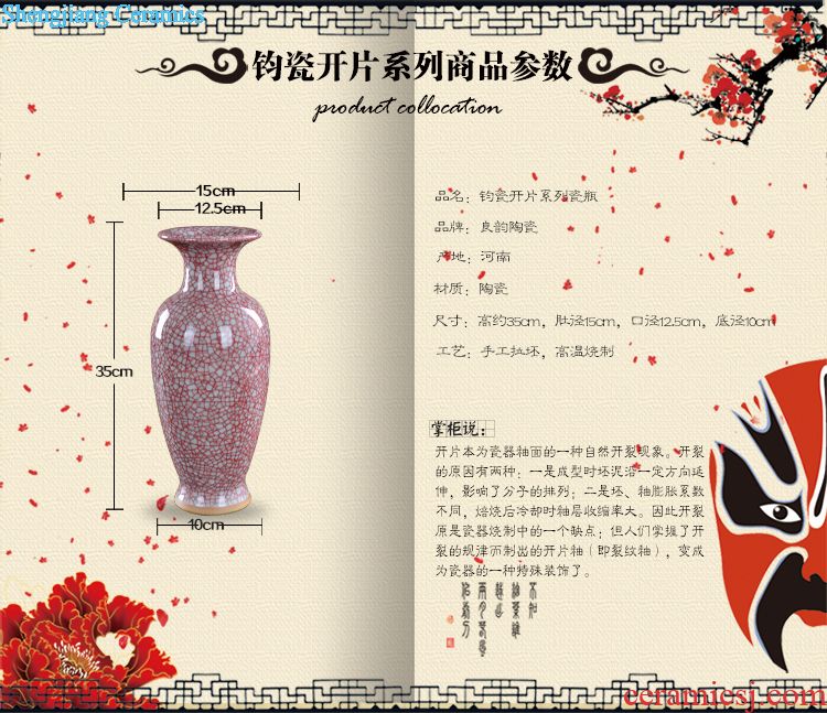 Jingdezhen ceramics powder enamel vase decoration had to live in a modern living room decoration handicraft furnishing articles present