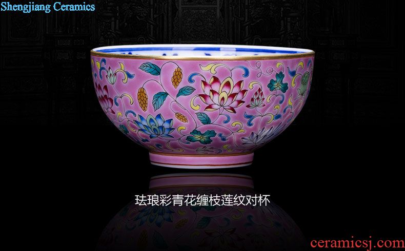 St big ceramic kung fu tea masters cup hand-painted micro book world the elephant sample tea cup jingdezhen tea cup