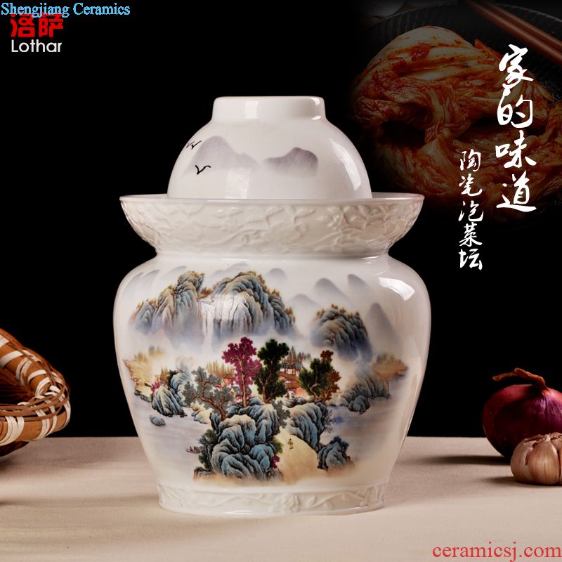 jars Jingdezhen ceramic jar sealed jar of wine it bubble bottle 50 pounds with leading 30 pounds