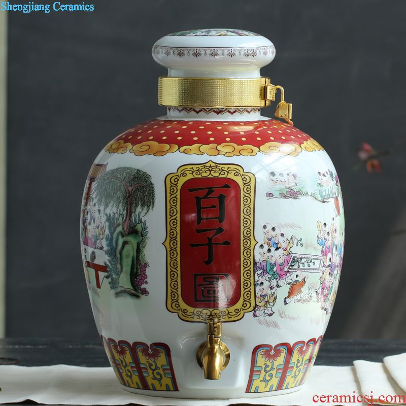 Jingdezhen ceramic jars (50 kg/seal it wine liquor GuanPing archaize home bubble jars