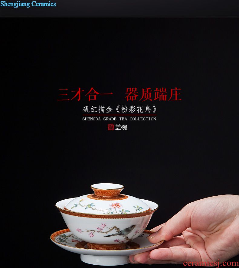 Master sample tea cup cup of jingdezhen blue and white painting landscape ceramic hand-painted maintain cylinder cup all hand kung fu tea cups