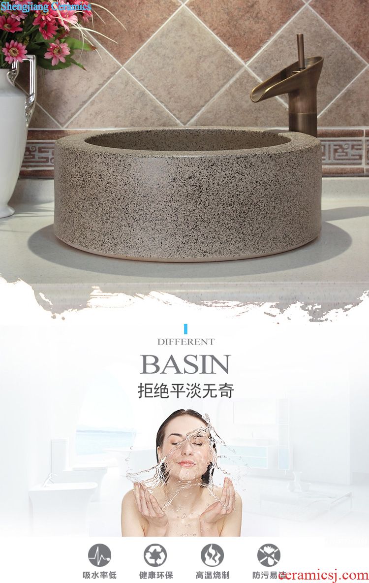 Jingdezhen ceramic basin basin on the lavatory basin sink art basin to admiralty outside the green product