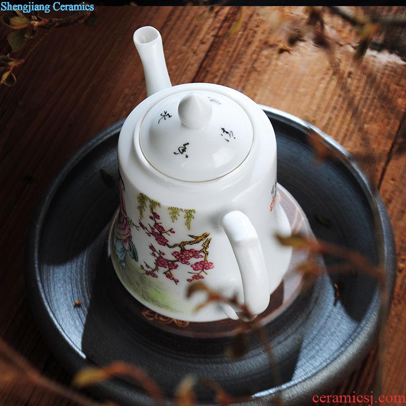Owl kiln jingdezhen hand-painted blue and white porcelain cups tea archaize individual cup sample tea cup have fish every year
