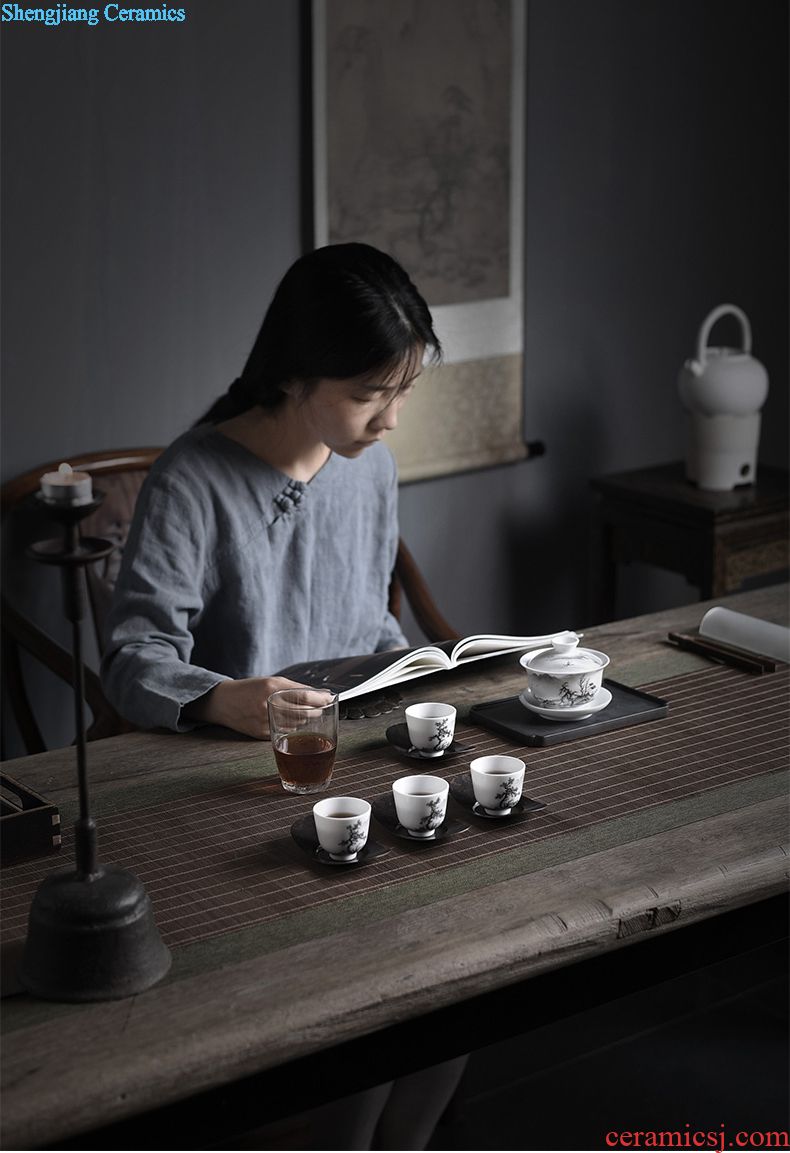 Rouge beauty JingJun jingdezhen ceramics glaze all hand sample tea cup kung fu tea tea masters cup