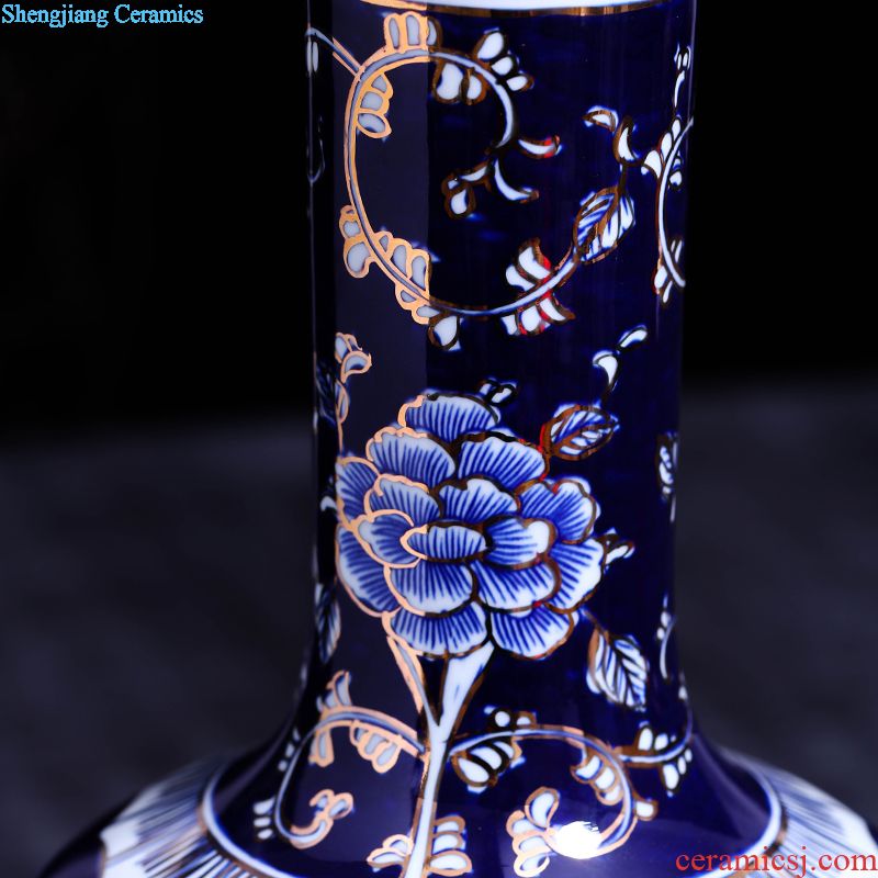 Master of jingdezhen ceramics hand-painted mesa cranes big vase vases, modern household crafts