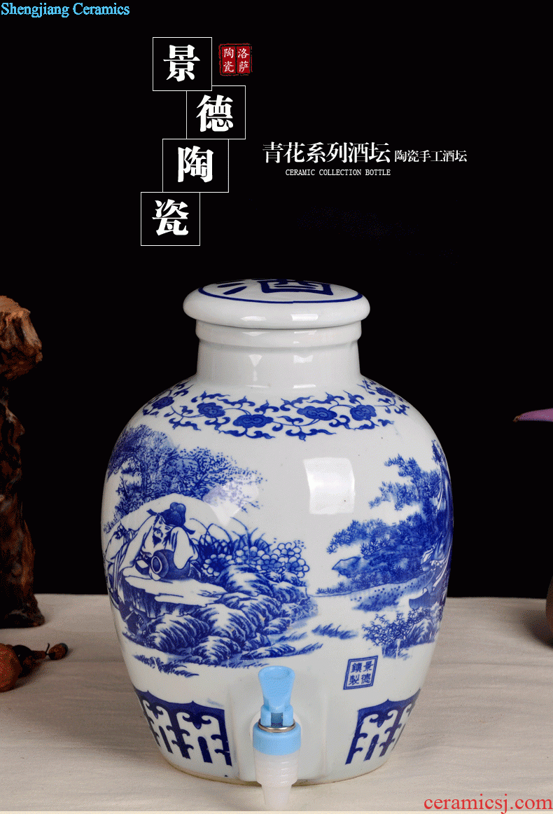 Jingdezhen ceramic 1 catty temperature wine pot hot hip winter warm hot hot pot of yellow rice wine liquor wine wine wine bottles