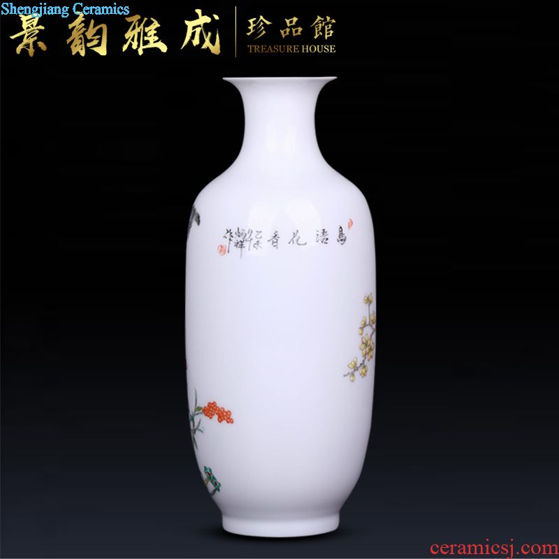 Jingdezhen ceramics antique vase manually restoring ancient ways of large vases, sitting room dry flower is placed continental red