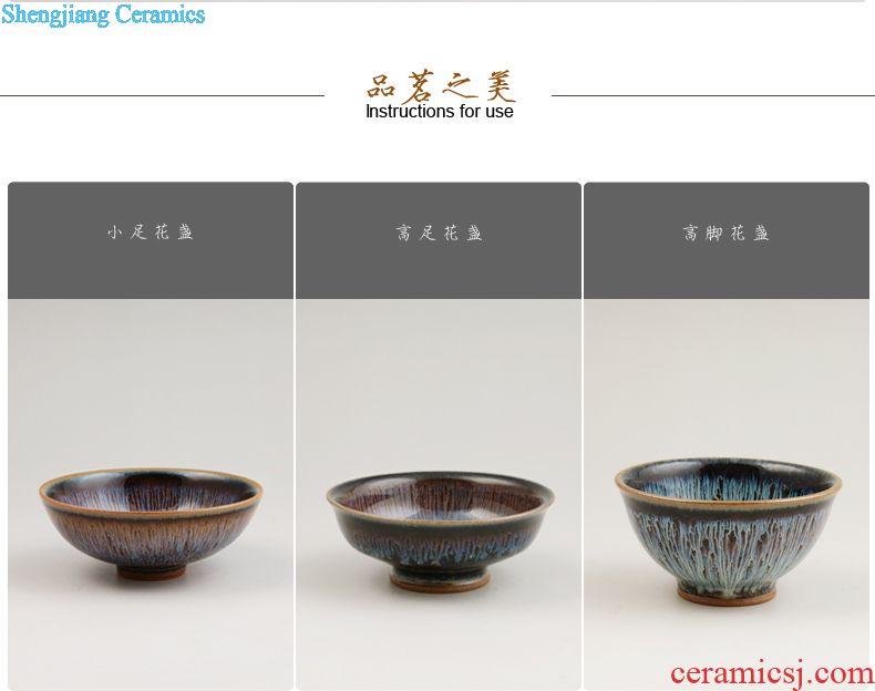 The three frequently kung fu ceramic cups hand-painted pastel kiln celadon white tea sample tea cup S42042 small single cup