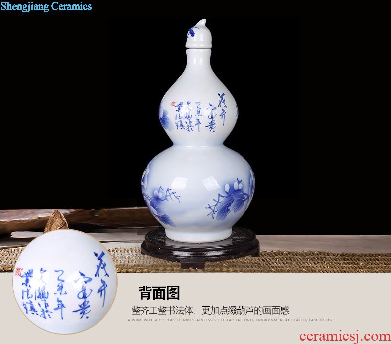 Ricer box barrel jingdezhen ceramic m altar 50 kg flour noodles barrels of kitchen storage cylinder barrel storage tank decoration