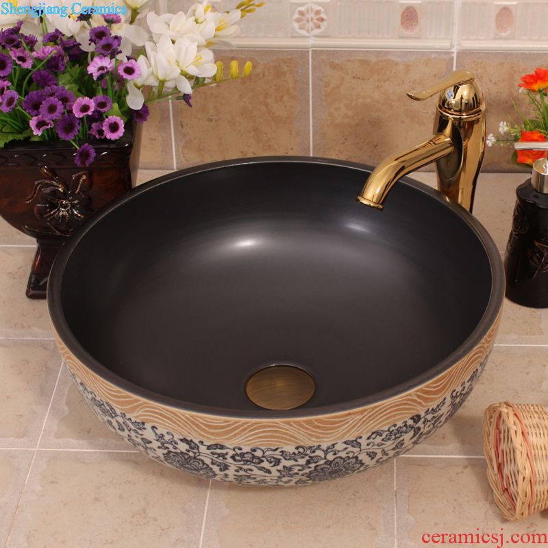 JingYuXuan jingdezhen ceramic size 34-40 cm inferior smooth lotus flower art basin sinks of the basin that wash a face