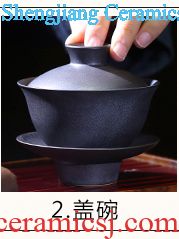 Three frequently metal glaze sample tea cup Jingdezhen ceramic kung fu tea set personal single cup size hand master cup