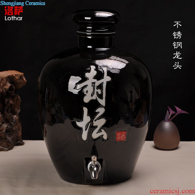 Jingdezhen ceramic bottle 1 catty 2 jins of 3 kg pot in extremely good fortune 5 jins of 10 jins jars liquor bottle wine it