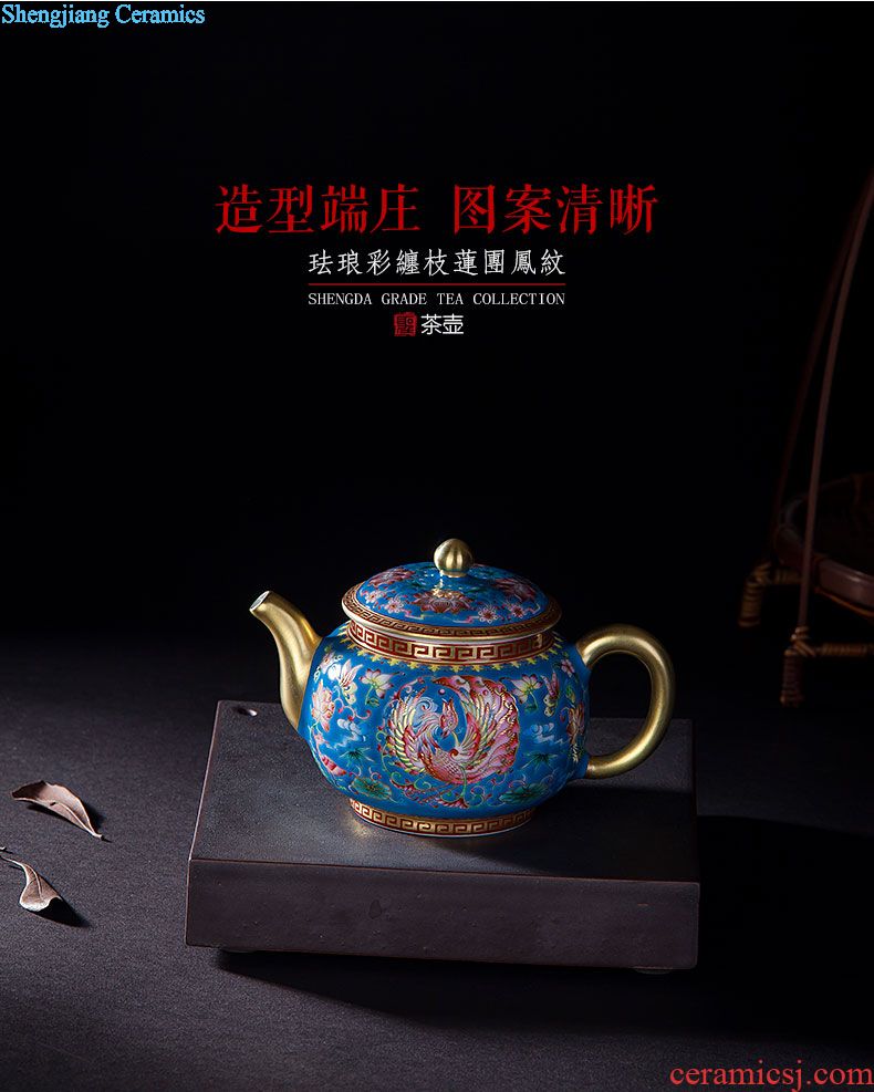Holy hand spends large blue and white tea light cup sample tea cup jingdezhen ceramic kung fu all hand tea masters cup