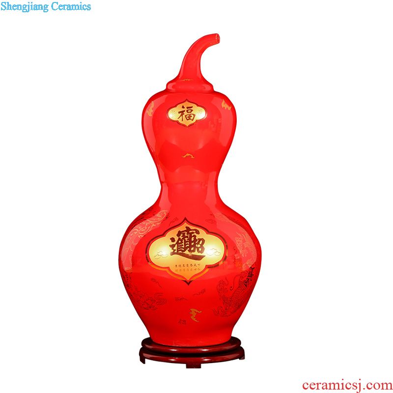 Jingdezhen ceramic new Chinese style flower arrangement craft porcelain vase place to live in the living room table decoration ceramic bottle