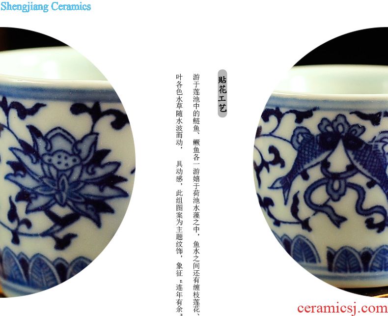 Jingdezhen ceramic jars home 20 jins 30 jins 50 it chivalrous man altar wine bottle of household ceramic seal pot