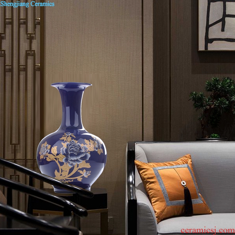 Jingdezhen ceramic modern home furnishing articles flower vase living room TV cabinet decoration decoration