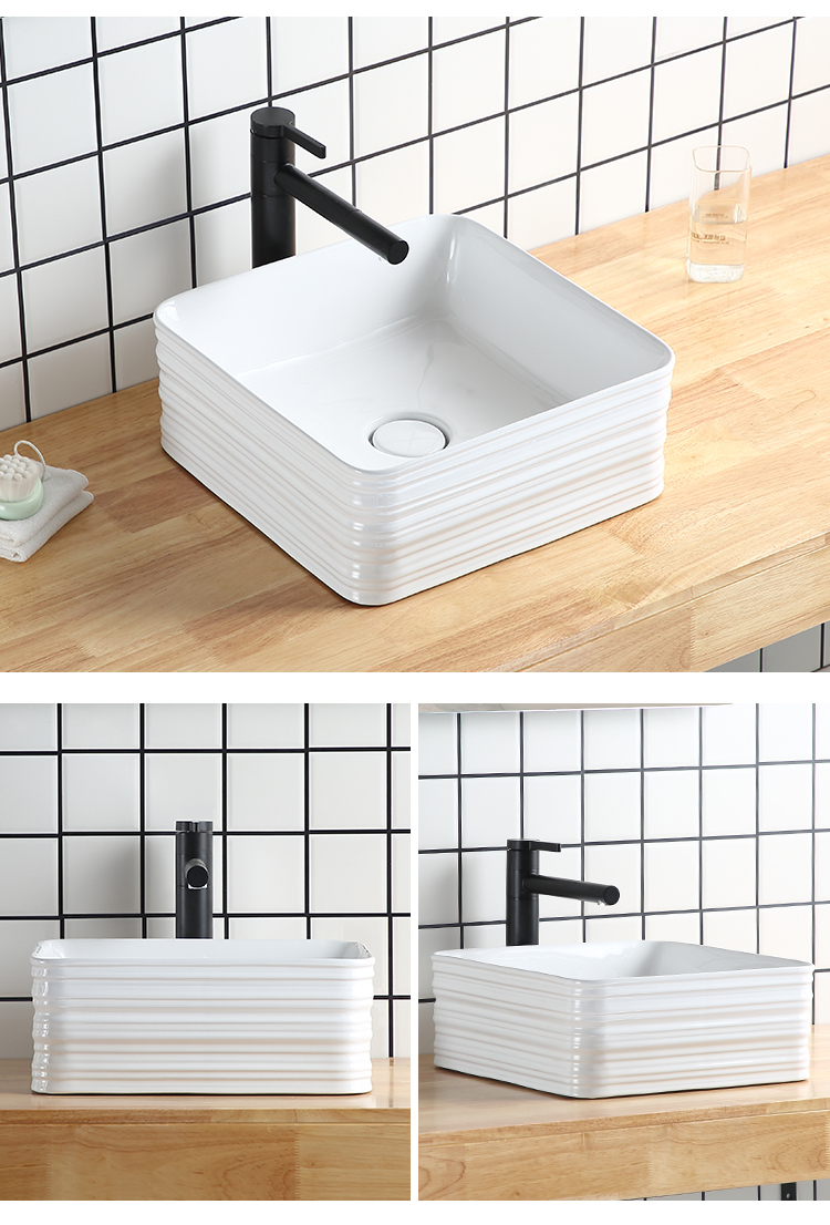 Minimalist design sculpture art basin stage basin circular deep sink ceramic lavatory creative personality basin
