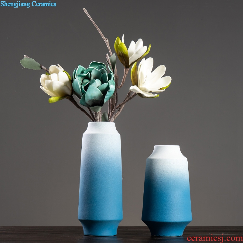 Contemporary and contracted ceramic flower vases American creative living room white dried flowers, Nordic home furnishing articles