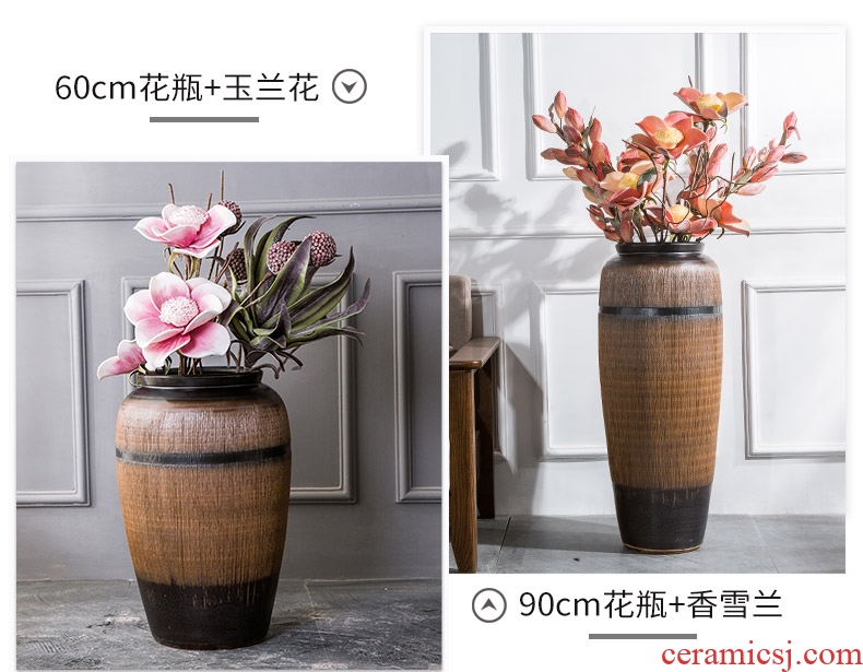 Jingdezhen ceramic hotel villa large vases, flower arrangement sitting room adornment window big POTS furnishing articles flowers