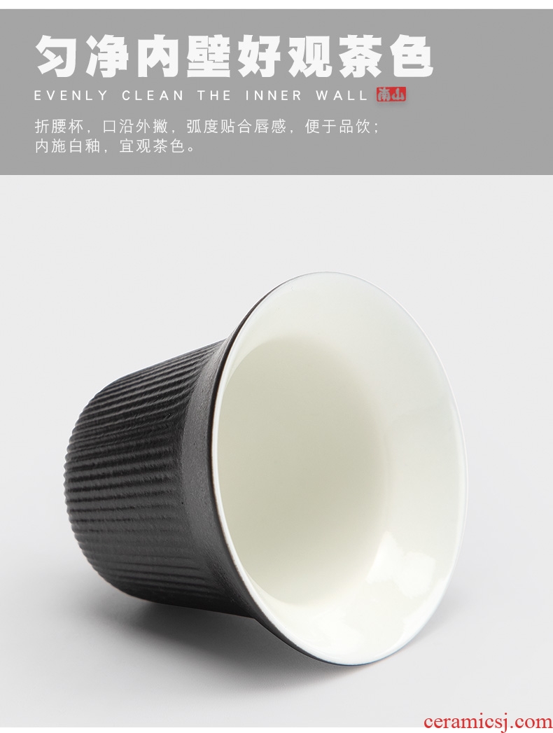 Mr Nan shan crack cup against a pot of three cups of hot ceramics glass portable travel kung fu tea set contracted