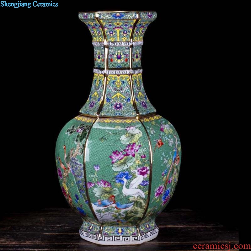 Jingdezhen porcelain colored enamel porcelain vases 20 high 30 to 50 high classical porcelain famille rose porcelain vase vase