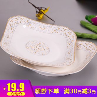 0 household ceramics creative dishes suit the salad fruit bowl japanese-style square plate tableware dinner plate plate