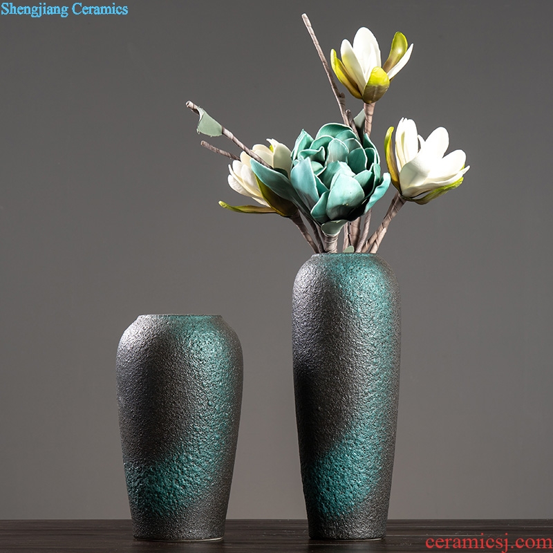 Contemporary and contracted ceramic flower vase continental creative living room white dried flowers, Nordic home furnishing articles