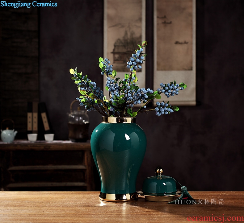 General furnishing articles of jingdezhen ceramic vase large jar of modern Chinese style living room home decoration handicraft template