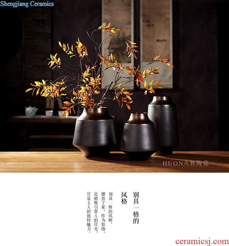 New Chinese vase is placed between zen example ceramic creative living room TV cabinet porch dry flower arranging flowers adornment
