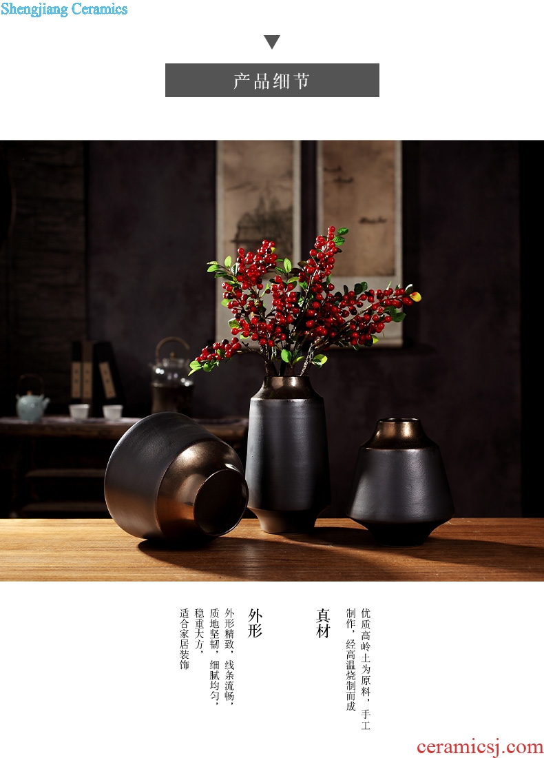 New Chinese vase is placed between zen example ceramic creative living room TV cabinet porch dry flower arranging flowers adornment