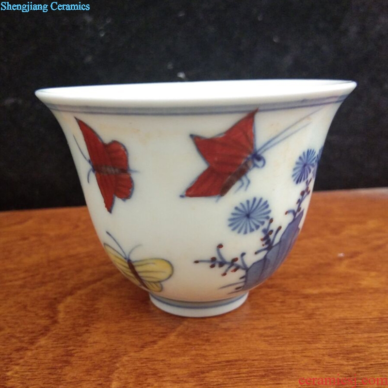 Jingdezhen imitation to fight the color seems as long as three years cup imitation Ming chenghua archaize porcelain cup classic cup