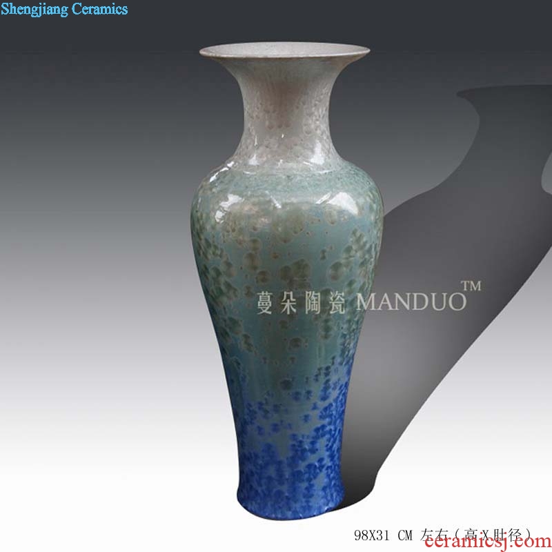 Jingdezhen 1 m crystalline glaze color display vase elegant living room furnishings ice glaze of large vase