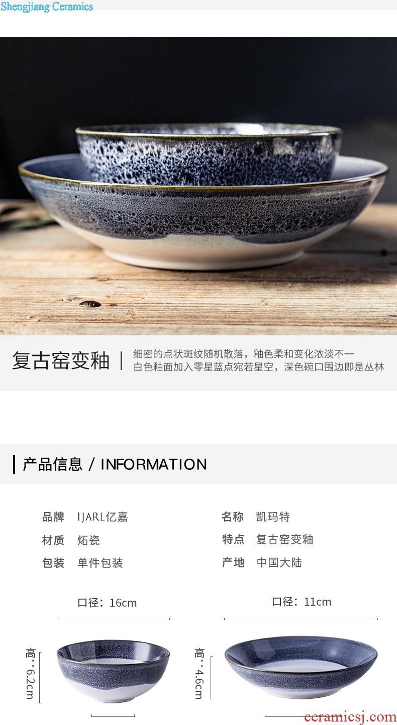 Creative ijarl Japanese blue and white porcelain bowl home eat rice bowl bubble rainbow noodle bowl bowl kmart salad bowl