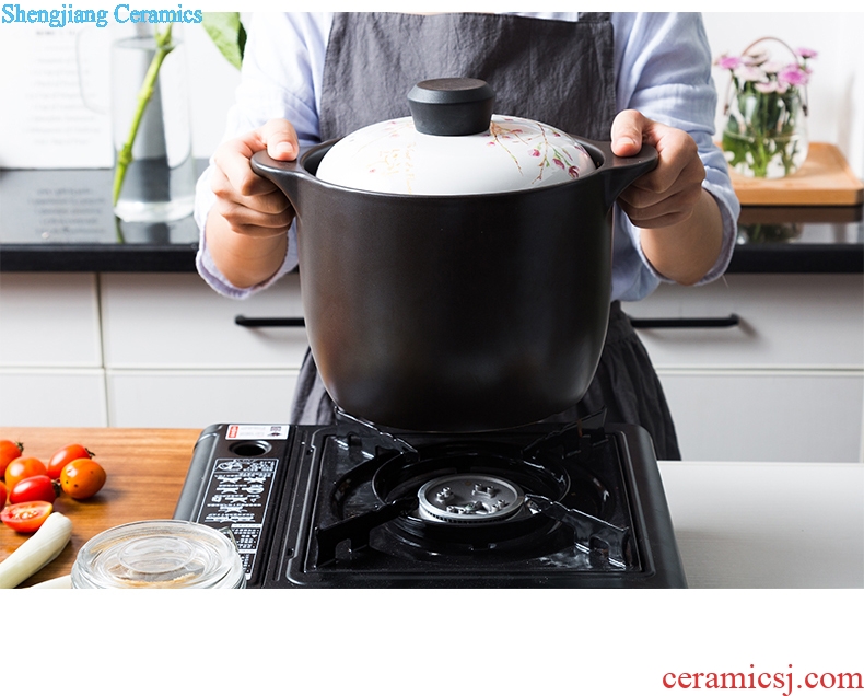 Ijarl million jia Japanese household gas cooking porridge high-temperature ceramic sand pot soup pot stew pot soup pot flame