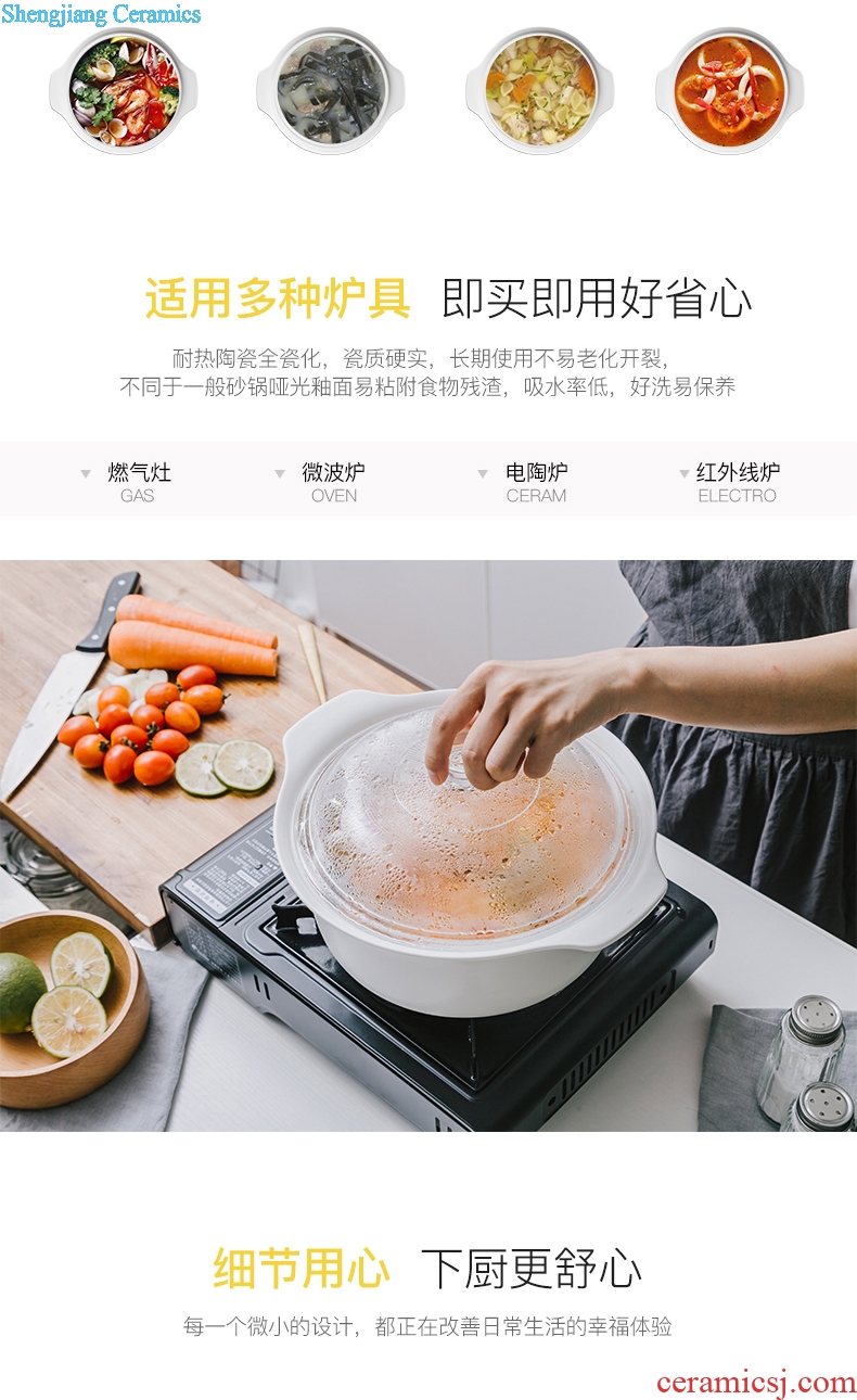 Ijarl million jia Chinese style household gas cooking porridge high-temperature ceramic sand pot soup pot stew pot soup pot flame