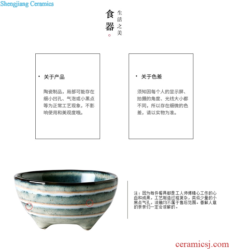 Ijarl Japanese dishes suit household bubble rainbow noodle bowl meal ceramic bowl of soup bowl bowl ins web celebrity bowl of indigo naturalis