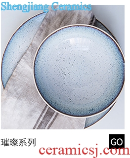 Creative ijarl Japanese blue and white porcelain bowl home eat rice bowl bubble rainbow noodle bowl bowl kmart salad bowl