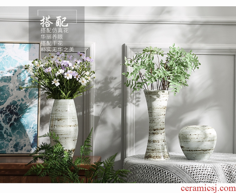 Creative ceramic vases, flower arrangement table hydroponic lucky bamboo meat basin mesa of the sitting room porch place to restore ancient ways more POTS