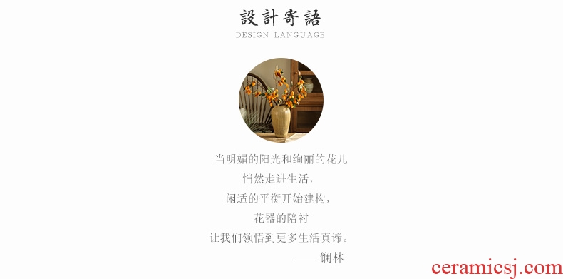 Manual coarse some ceramic pot vase furnishing articles sitting room rural American dried flower arranging flowers antique home decoration of jingdezhen