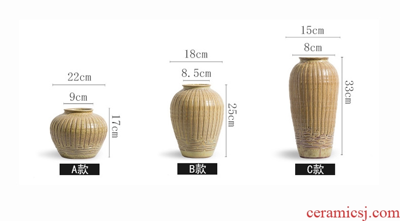 Manual coarse some ceramic pot vase furnishing articles sitting room rural American dried flower arranging flowers antique home decoration of jingdezhen