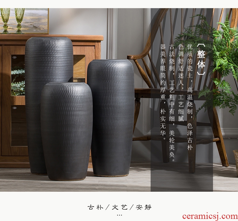 Jingdezhen vases, flower arranging landing simulation flower suit hotel villa sitting room adornment is placed large ceramic vase