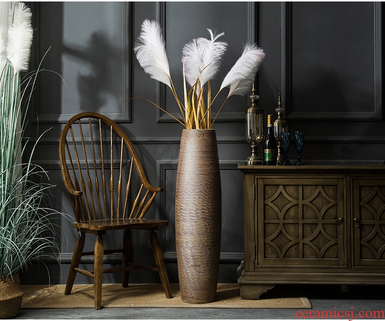 Furnishing articles sitting room of large vase household adornment simulation flower contracted and contemporary ceramic flower arranging dried flower porcelain