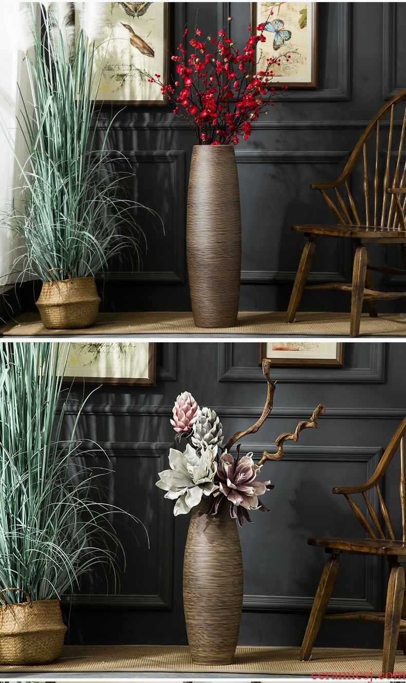 Furnishing articles sitting room of large vase household adornment simulation flower contracted and contemporary ceramic flower arranging dried flower porcelain