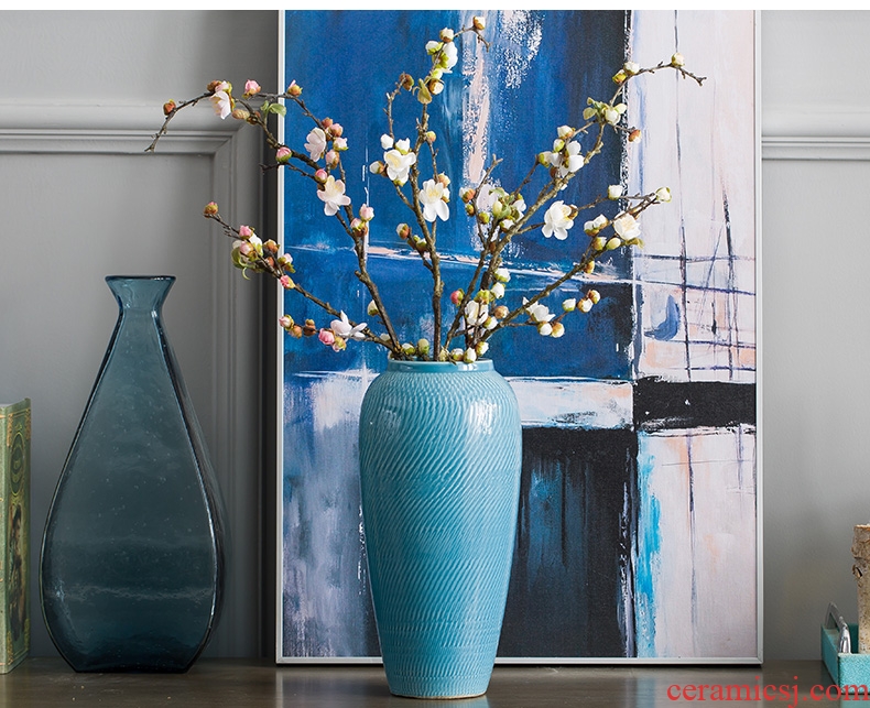 Simulation flowers false false branches of the little sitting room of prunus persica decoration flower art flower arranging dried flowers home decoration ceramic furnishing articles