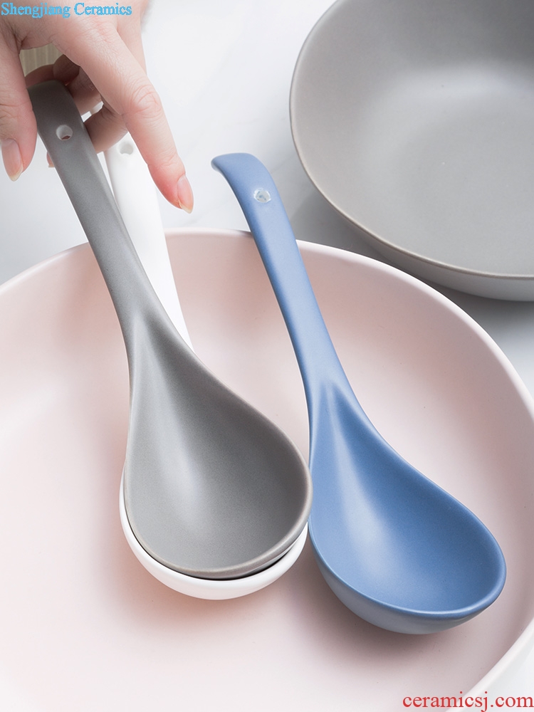 Million fine ceramic creative spoon Nordic home small spoon spoon scoop porridge spoon to drink soup spoon noodle spoon