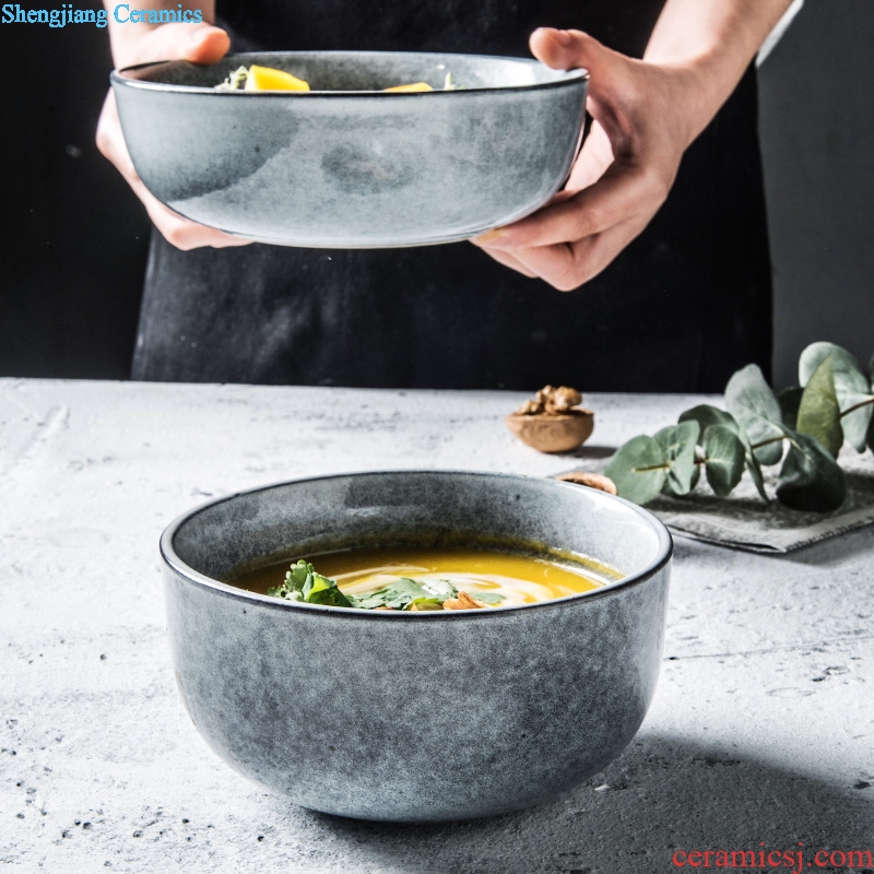 Bowl of household eating adult personality ceramic bowl ins wind restoring ancient ways the Nordic bowl of sugar water bowl dessert bowl of creativity