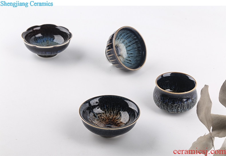TaoXiChuan jingdezhen ceramic temmoku glaze kiln heart sky cup master cup single cup sample tea cup lamp cup