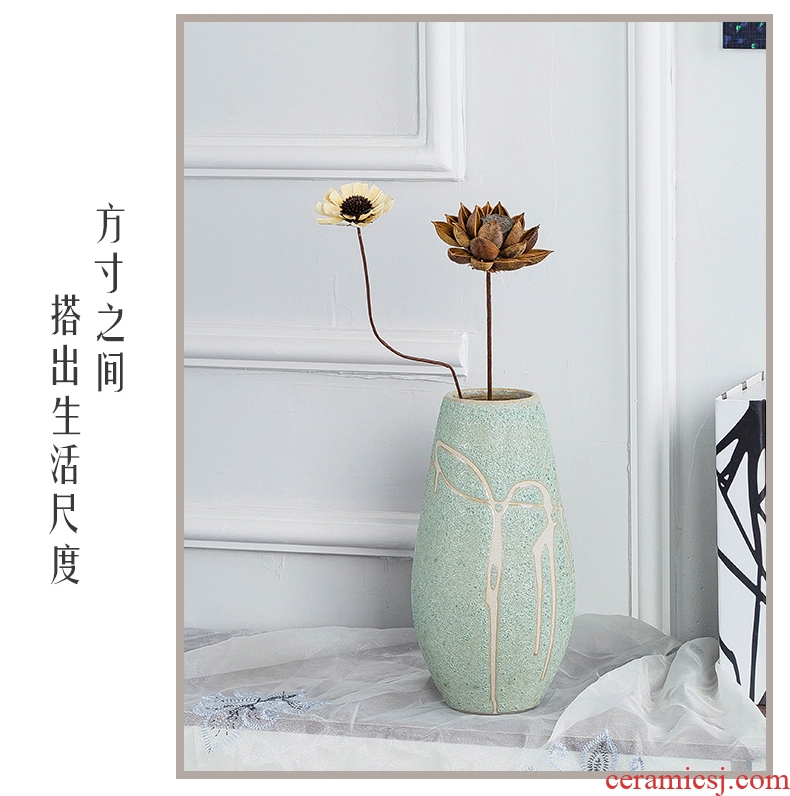 Furnishing articles of pottery and porcelain vase restoring ancient ways is the sitting room european-style household dry flower arranging flowers adornment flowers desktop porch is contemporary and contracted