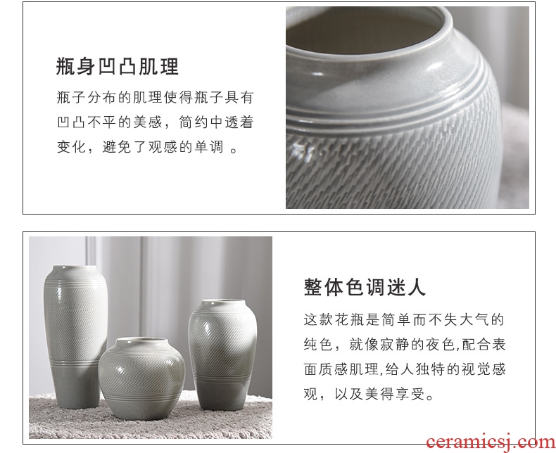 Contemporary and contracted sitting room mesa furnishing articles home decoration ceramic vase creative flower arrangement table dry flower art decoration