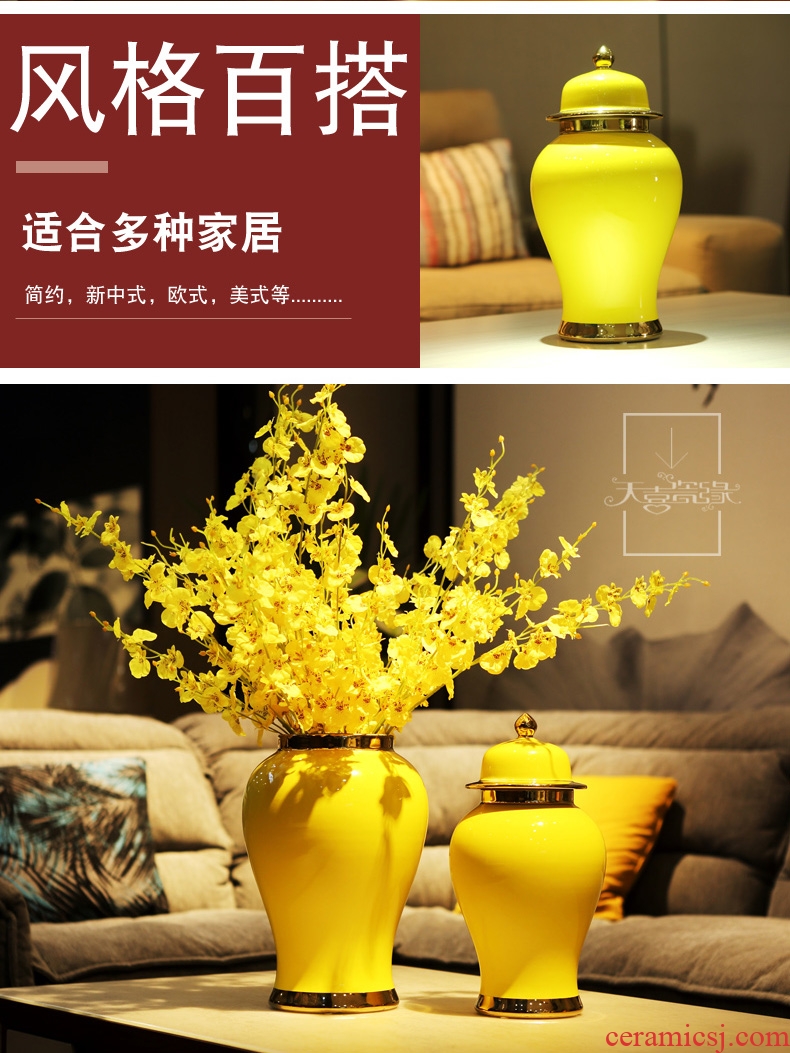Jingdezhen general European ceramic pot furnishing articles ideas of contemporary sitting room dried flowers flower arrangement, household adornment ornament